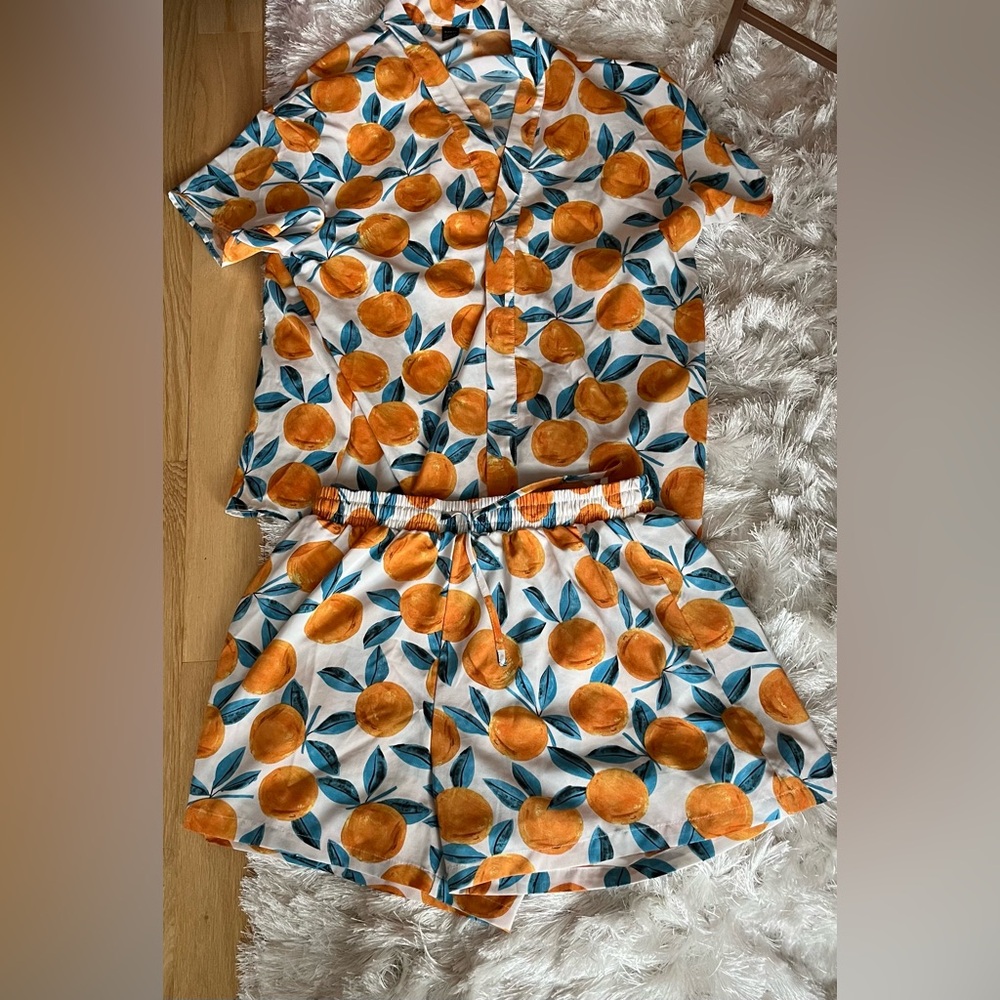 Orange and White Beach two piece